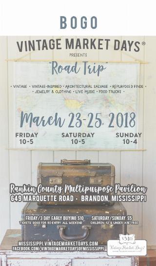 Get tickets for Vintage Market Days in Mississippi